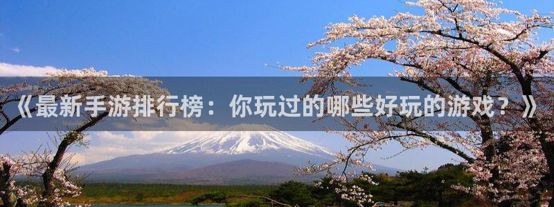 手机天美娱乐下载安装：《最新手游排行榜：你玩过的哪些好玩的游